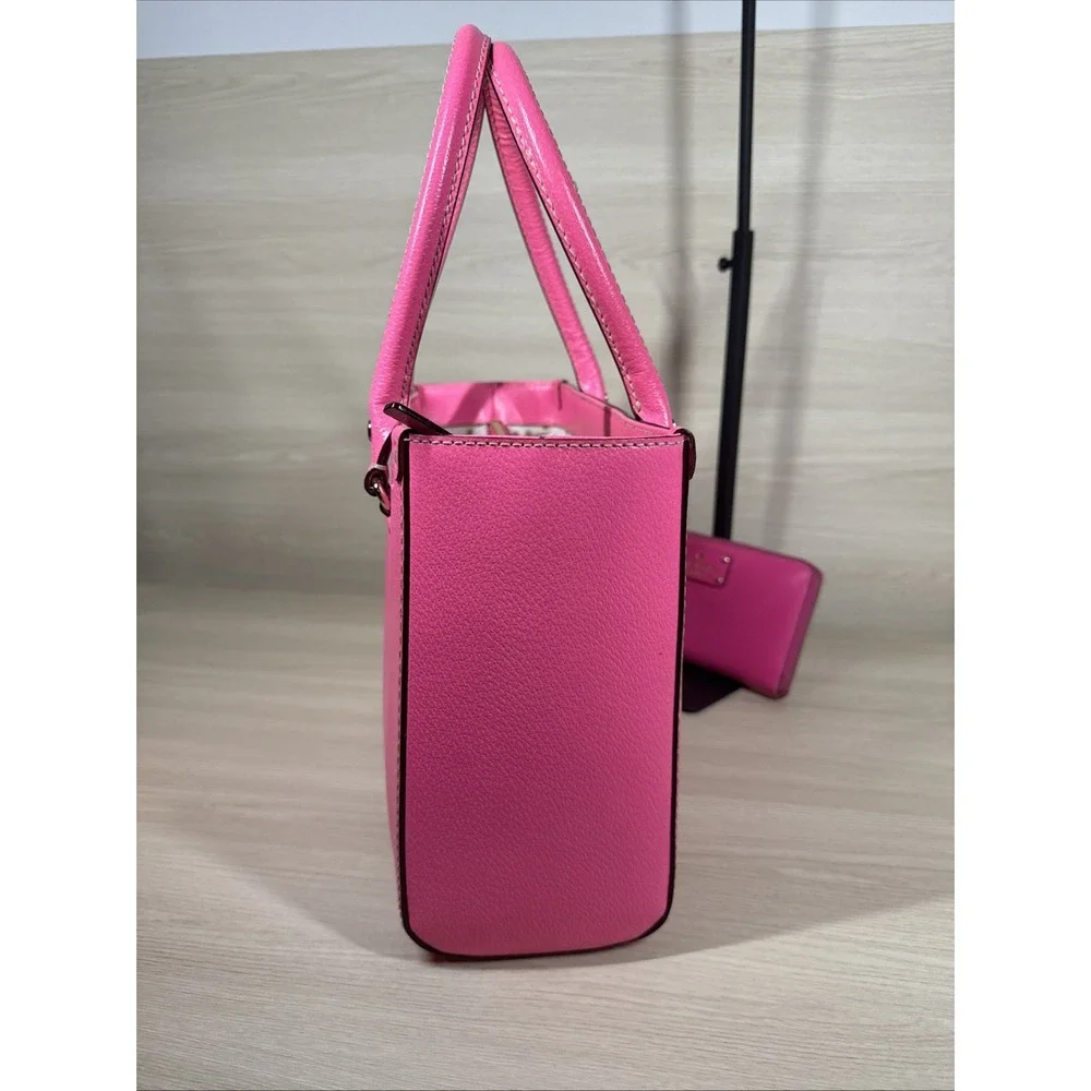 Kate Spade Wellesley Quinn Tote Pink‎ Leather Satchel Bag Handbag Purse & Wallet
